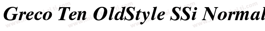 Greco Ten OldStyle SSi Normal字体转换